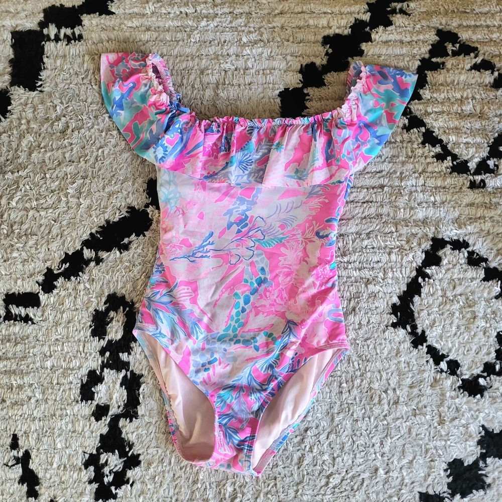 Lilly Pulitzer Fiesta One-Piece Light Pascha Pink Aquadesiac Size 0
